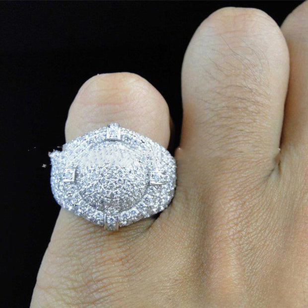 Gemstone Ring Full Diamond Ring Men myboijam