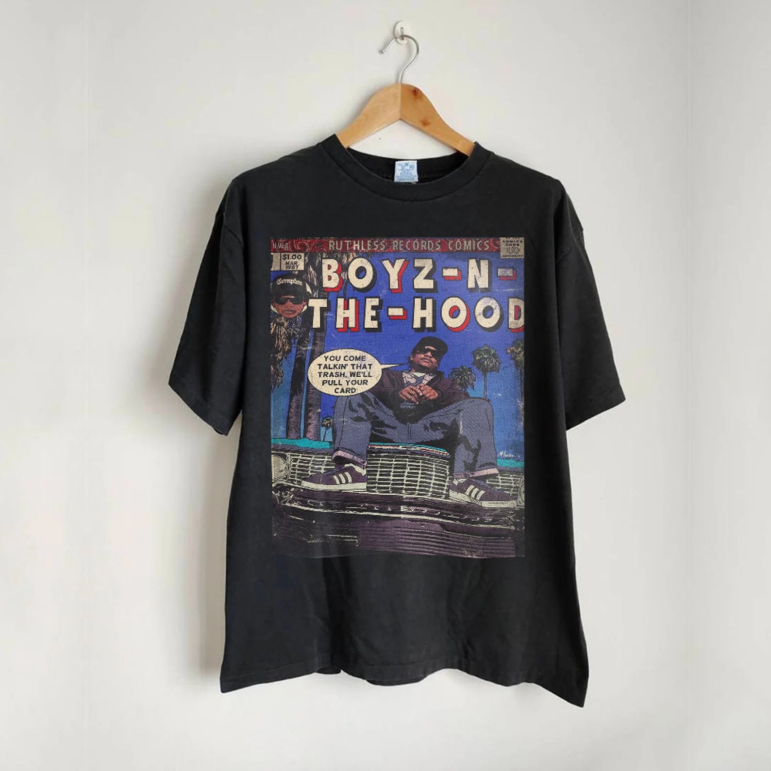 Boyz-N-The-Hood Shirt Vintage Hip Hop 90s Retro Graphic Tee - Vintage Bootleg