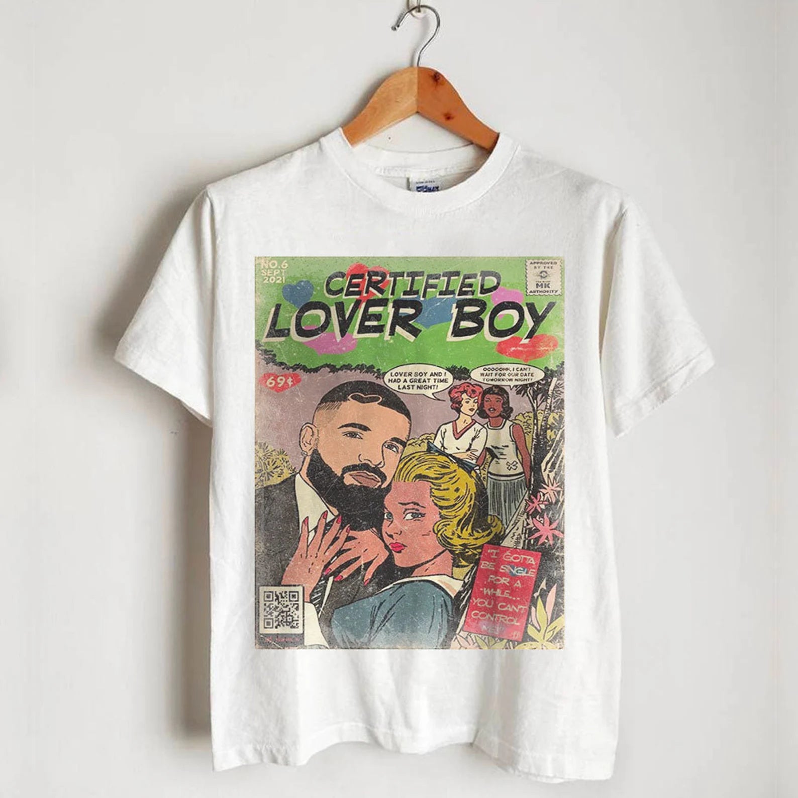 Certified Lover Boy Shirt Vintage Hip Hop 90s Retro Graphic Tee - Vintage Bootleg