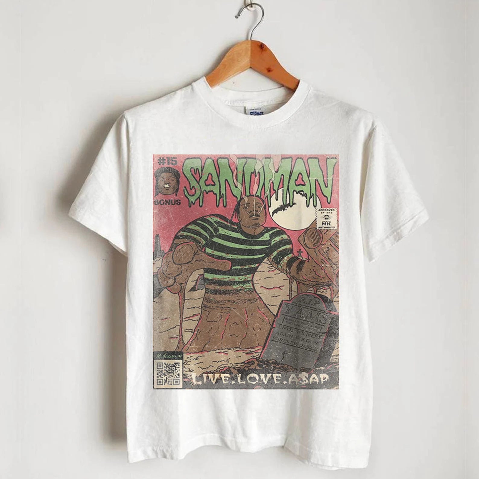 ASAP Rocky Sandman Shirt Vintage Hip Hop 90s Retro Graphic Tee - Vintage Bootleg