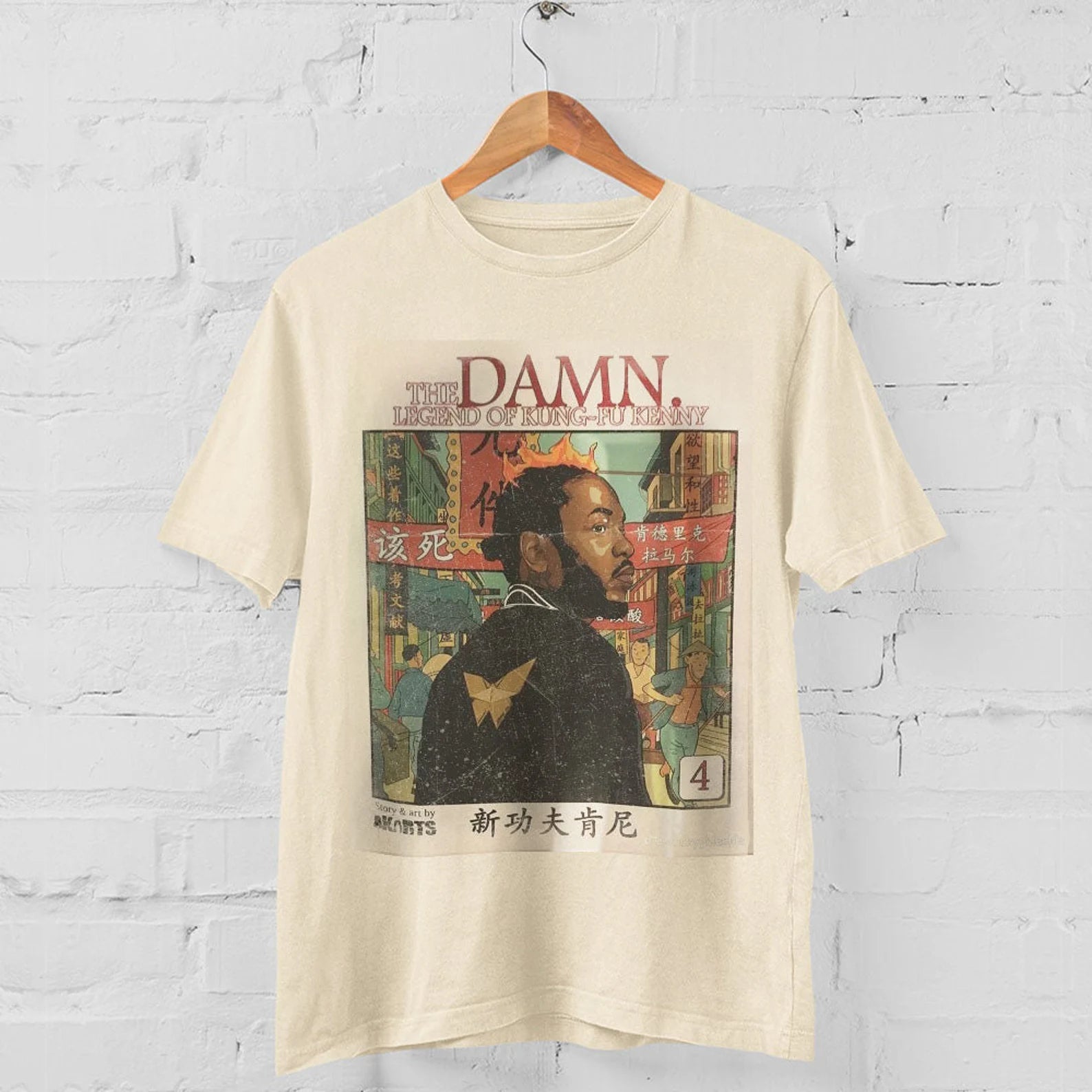 Kendrick Lamar Kung Fu Kenny Damn Shirt Vintage Hip Hop 90s Retro Graphic Tee - Vintage Bootleg