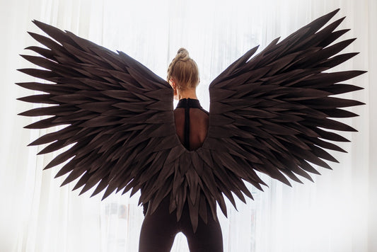 Black Angel Wings Cosplay Sexy Costume for a photo shoot – Bogacci brand