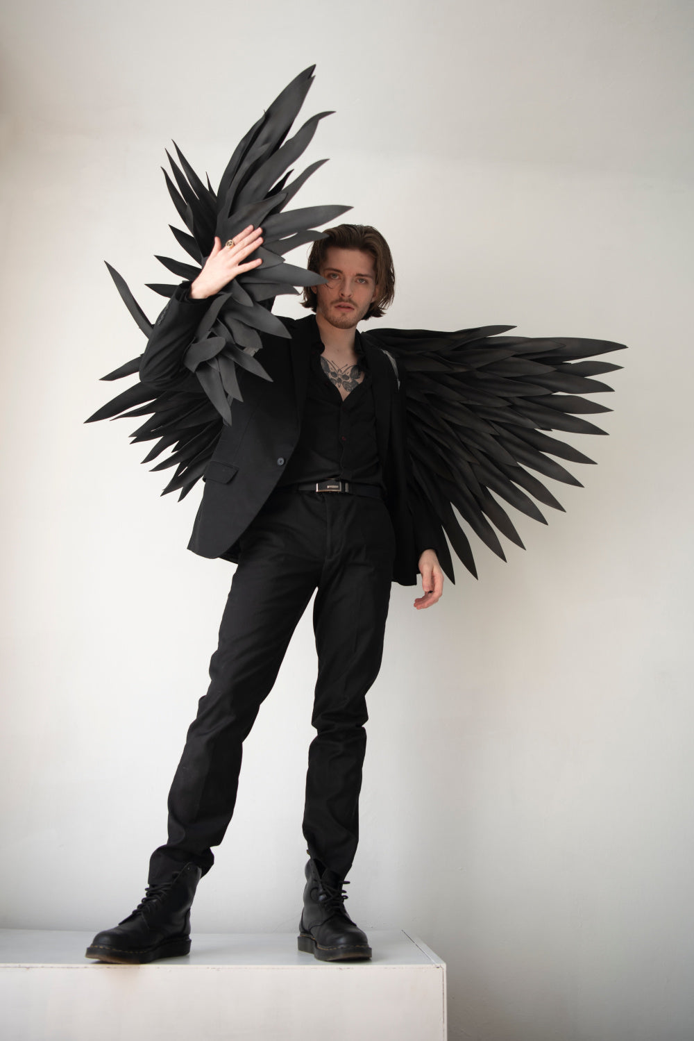 black swan costume wings