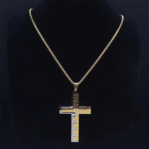 collier croix priere notre pere qualite