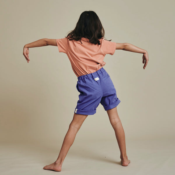 Woven Drawstring Shorts, Violet