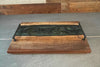 Walnut and Forest Green Epoxy Serving Board by Rustic Mountain Chic