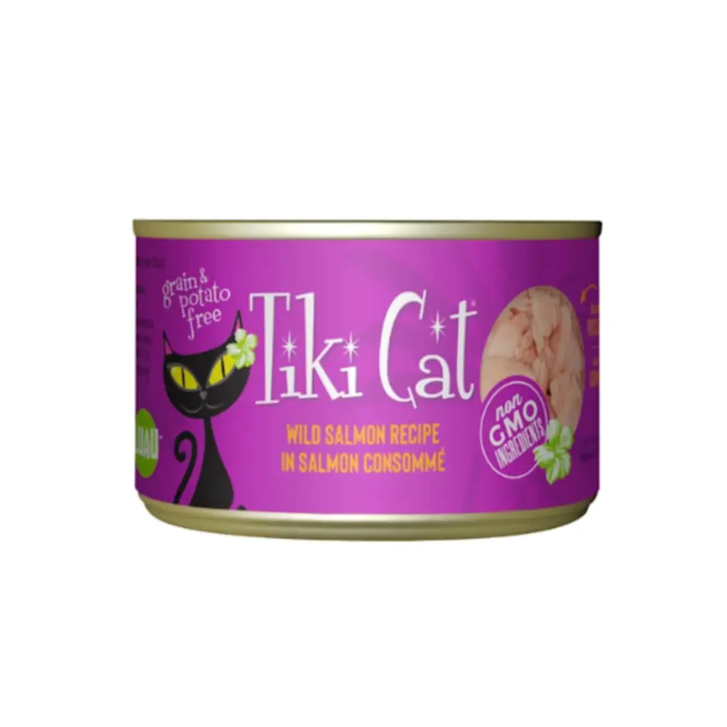 Tiki Cat Hanalei Luau Wild Salmon in Salmon Consomme Grain-Free Canned Cat Food, 6oz