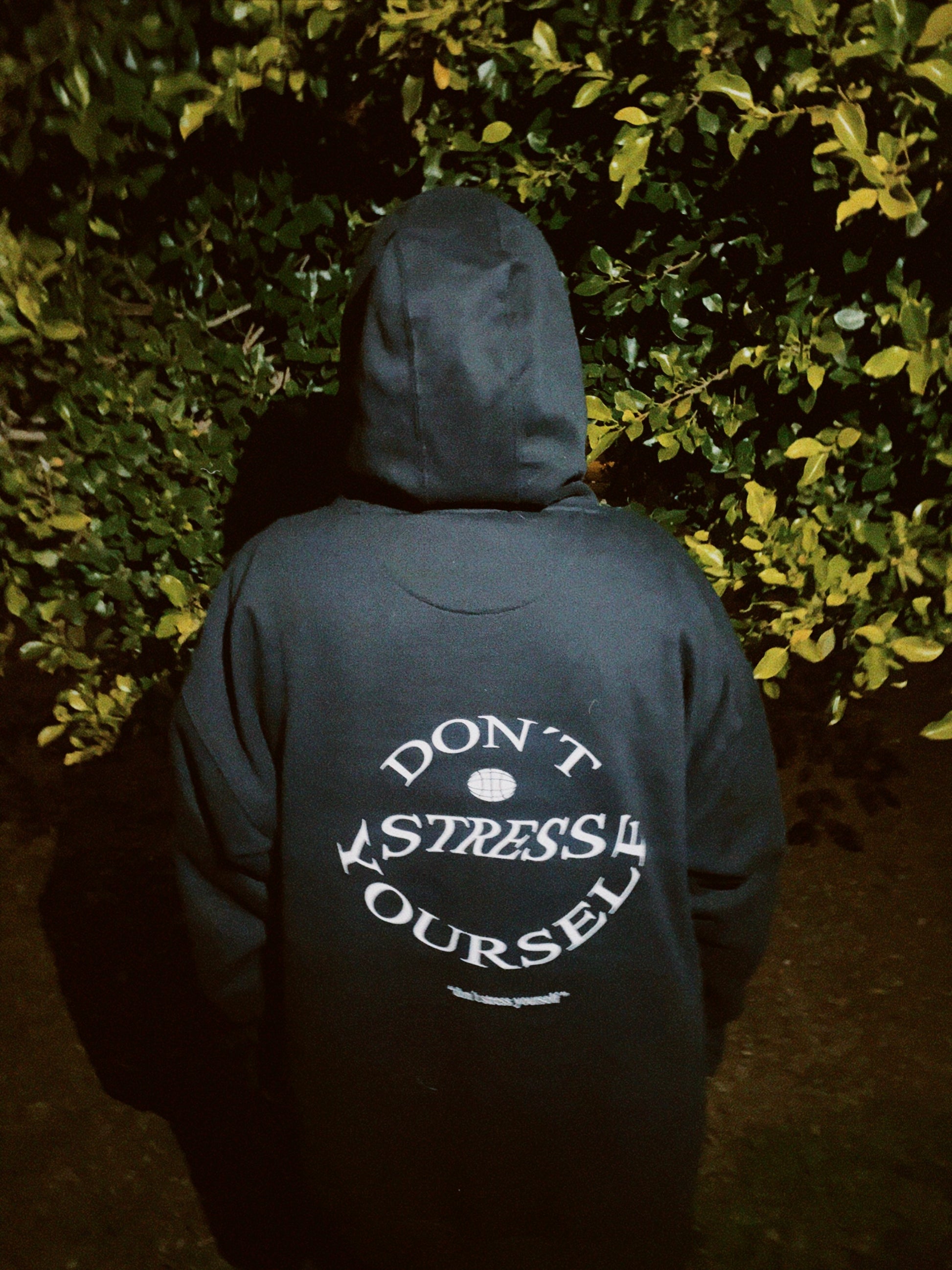 DON´T STRESS YOURSELF BLACK HOODIE – James Boswell
