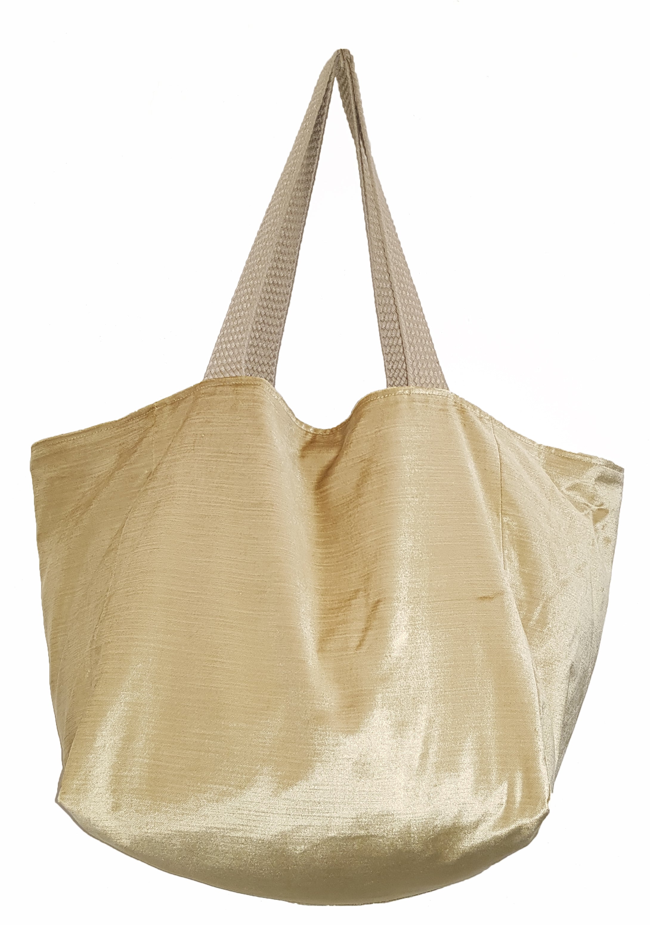 large gold beach bag
