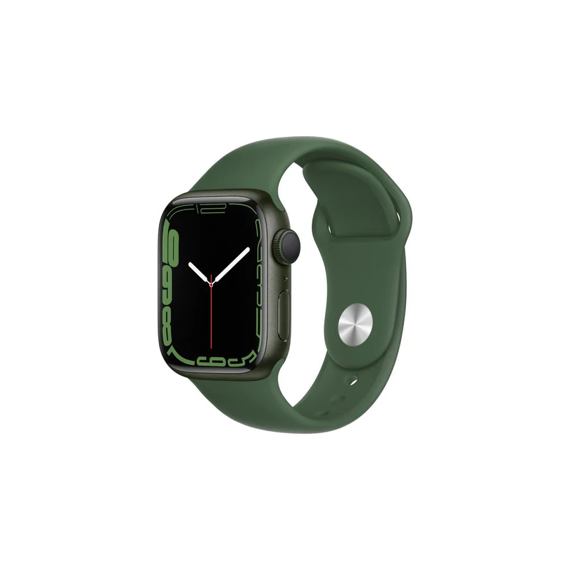 Apple Watch Series 7 GPS 41mm Green Aluminium Case with Clover