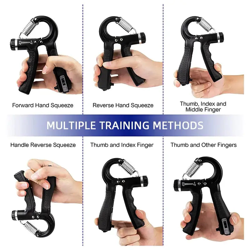 Counted Hand Grip Strengthener: Adjustable Resistance 10-130lbs for Athletes and Musicians