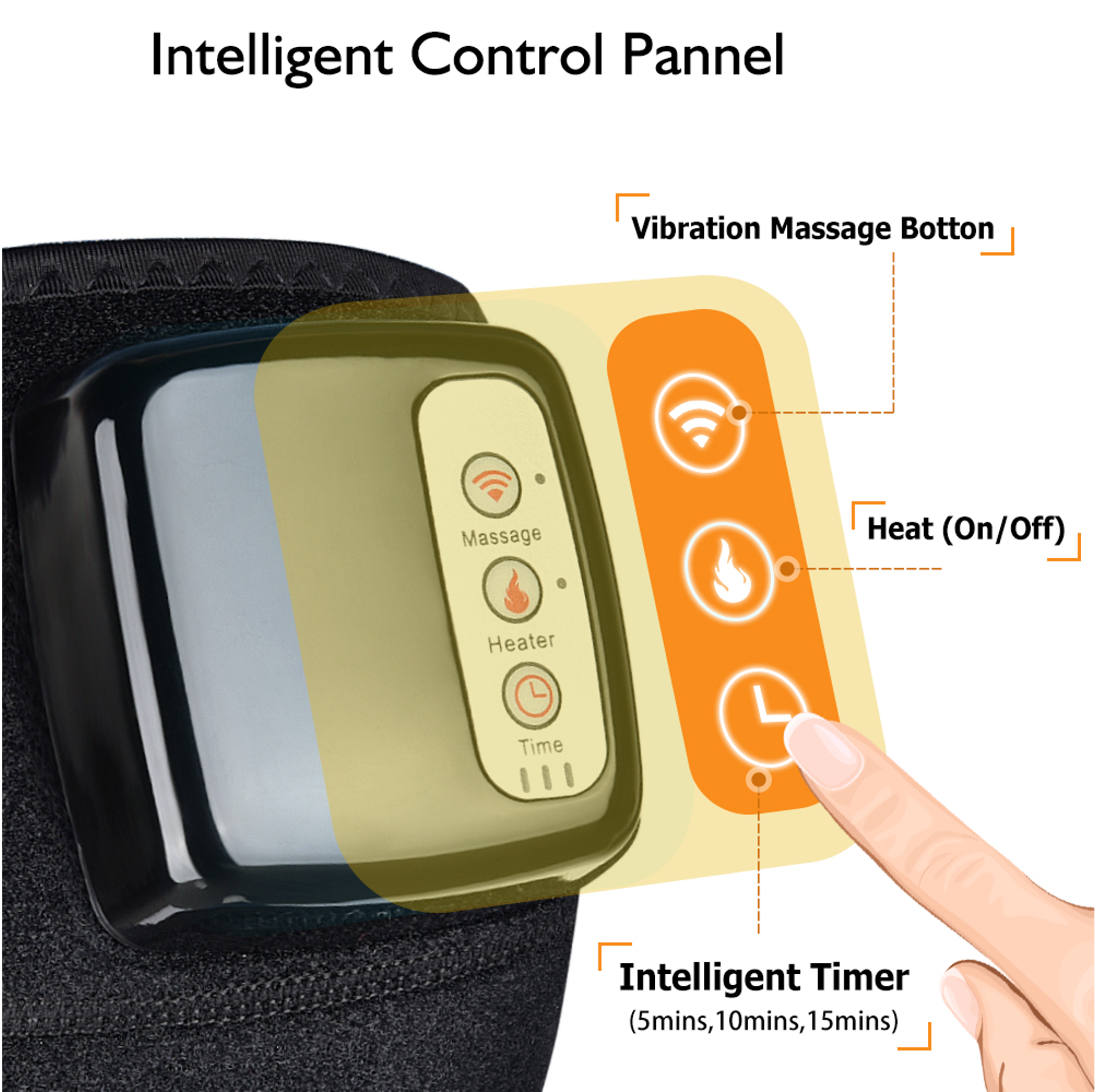 Electric Infrared Heating Knee Massager for Joint Pain Relief