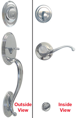 chrome front door knobs