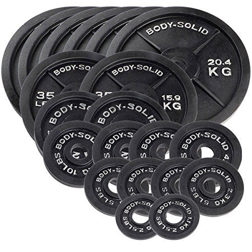 Body Solid Iron Grip Olympic Weight Set (255 lbs, 355 lbs or 455