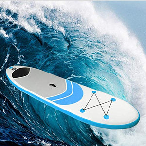 01 Surfboard, Large Area Sliding Pad Inflatable Surfboard Convenient to Use for Water Yoga for Surfing for Fishing(Blue (305 * 76 * 15cm))