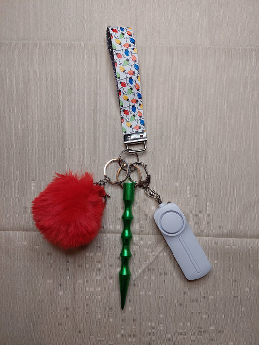 Snowflake Themed Safety Keychain, Self Defense Keychain