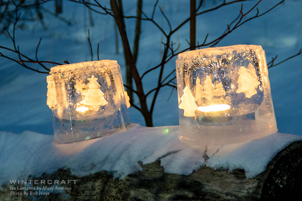 2018 Middlemoon Creekwalk Ice Lanterns by Mary Arneson photo by Bob Hays