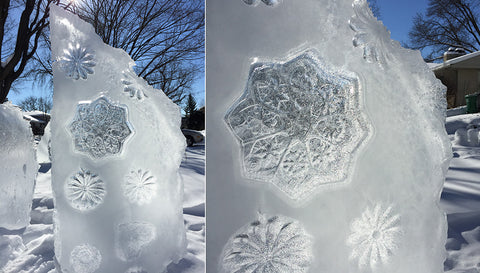 Embossing in ice