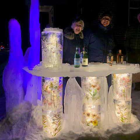 Ice Bar with flowers