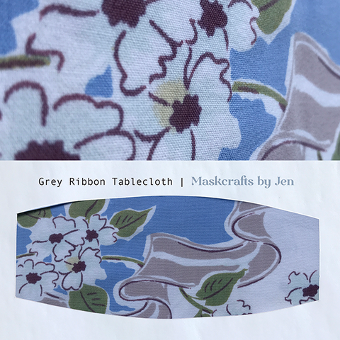 Grey Ribbon Tablecloth