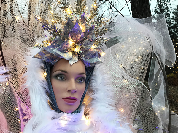 The Ice Queen for the new drive-thru Winter Lights event for 2020