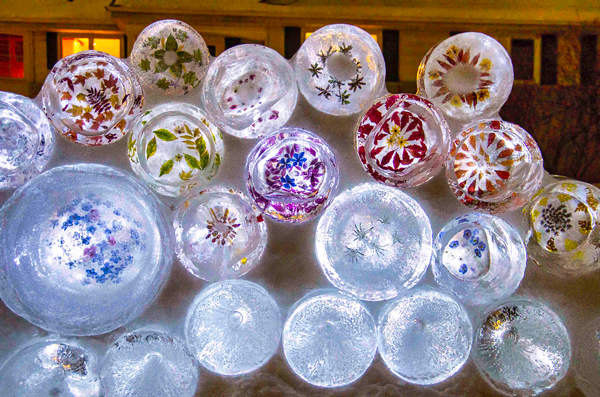 Floral Ice Disc Wall for #Sharingtheglow at Wintercraft The Ice Wrangler