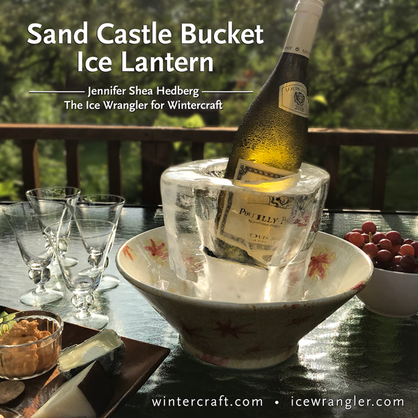 Summer Ice Lantern in a Sand Castle bucket