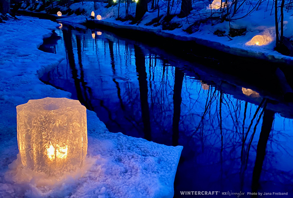 grecian ice lantern by bridge photo by Jana Freiband