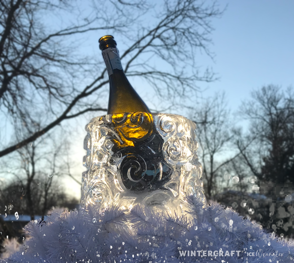 Make a beautiful wine chiller using the new Wintercraft Bucket Mold and the Doormat ice lantern technique