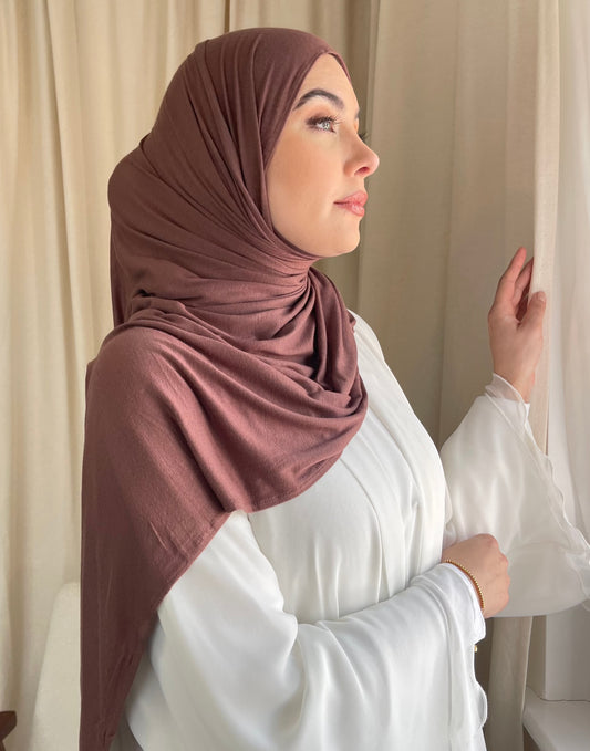 Jersey Hijab - Mocha