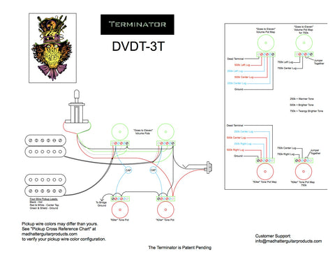 Terminator Wiring Instructions – Mad Hatter Guitar Products