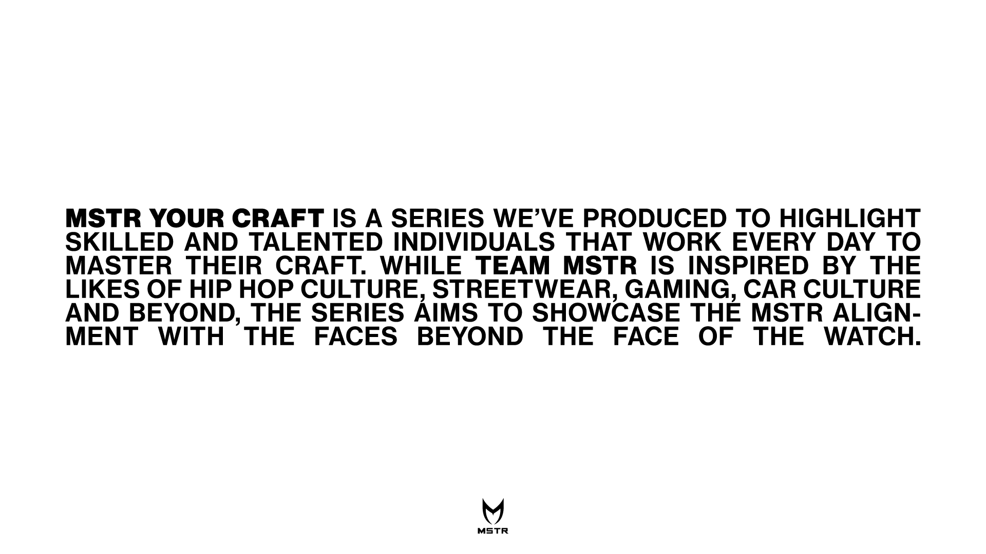 mstr your craft text