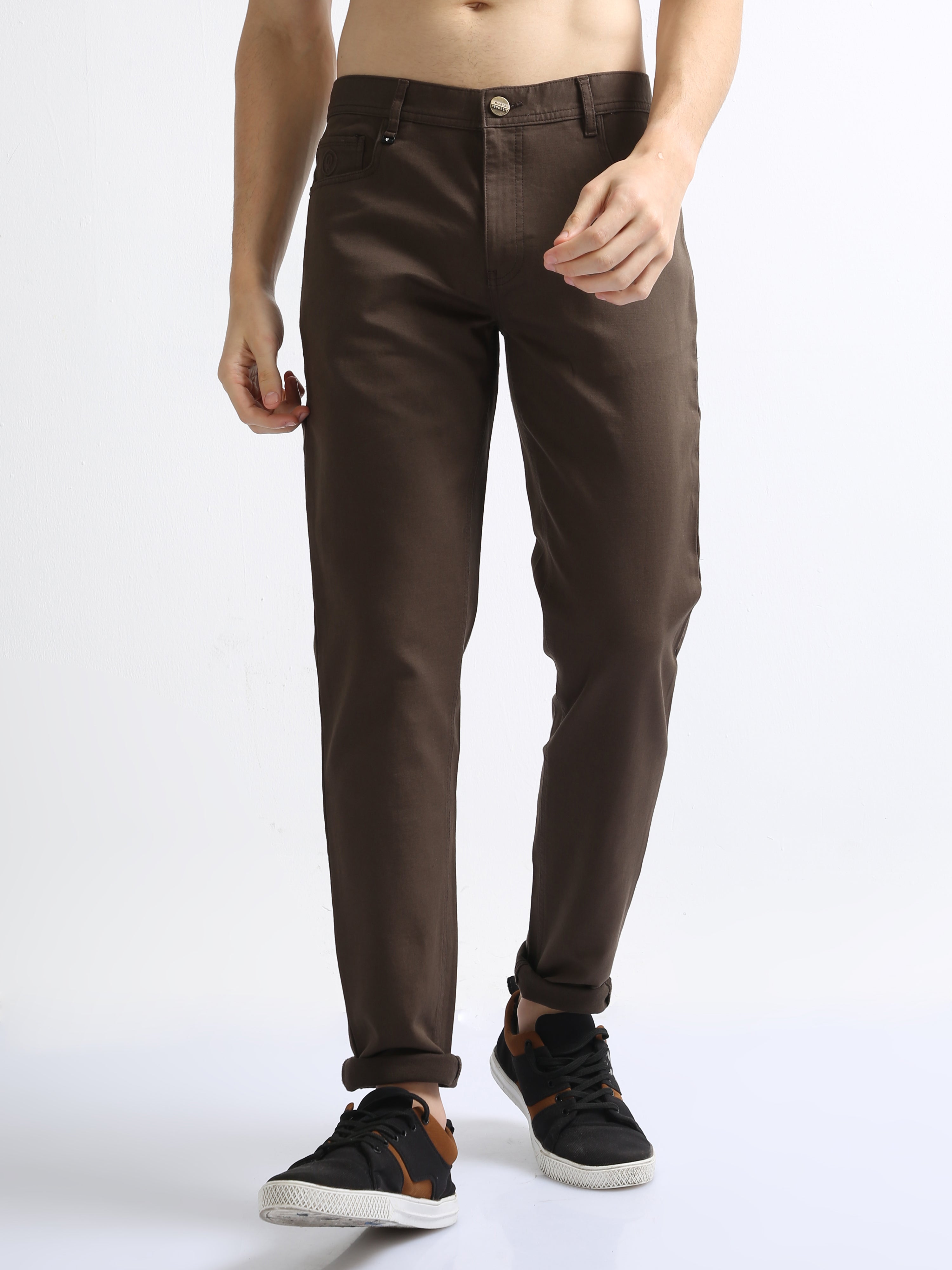 Buy Mens Cotton Linen English Khaki Trousers Online | Merchant Marine