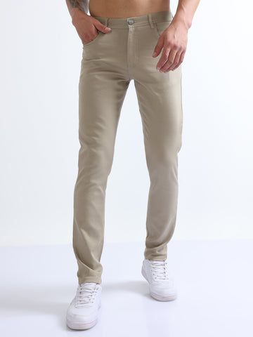 Buy Mens Cotton Linen English Khaki Trousers Online