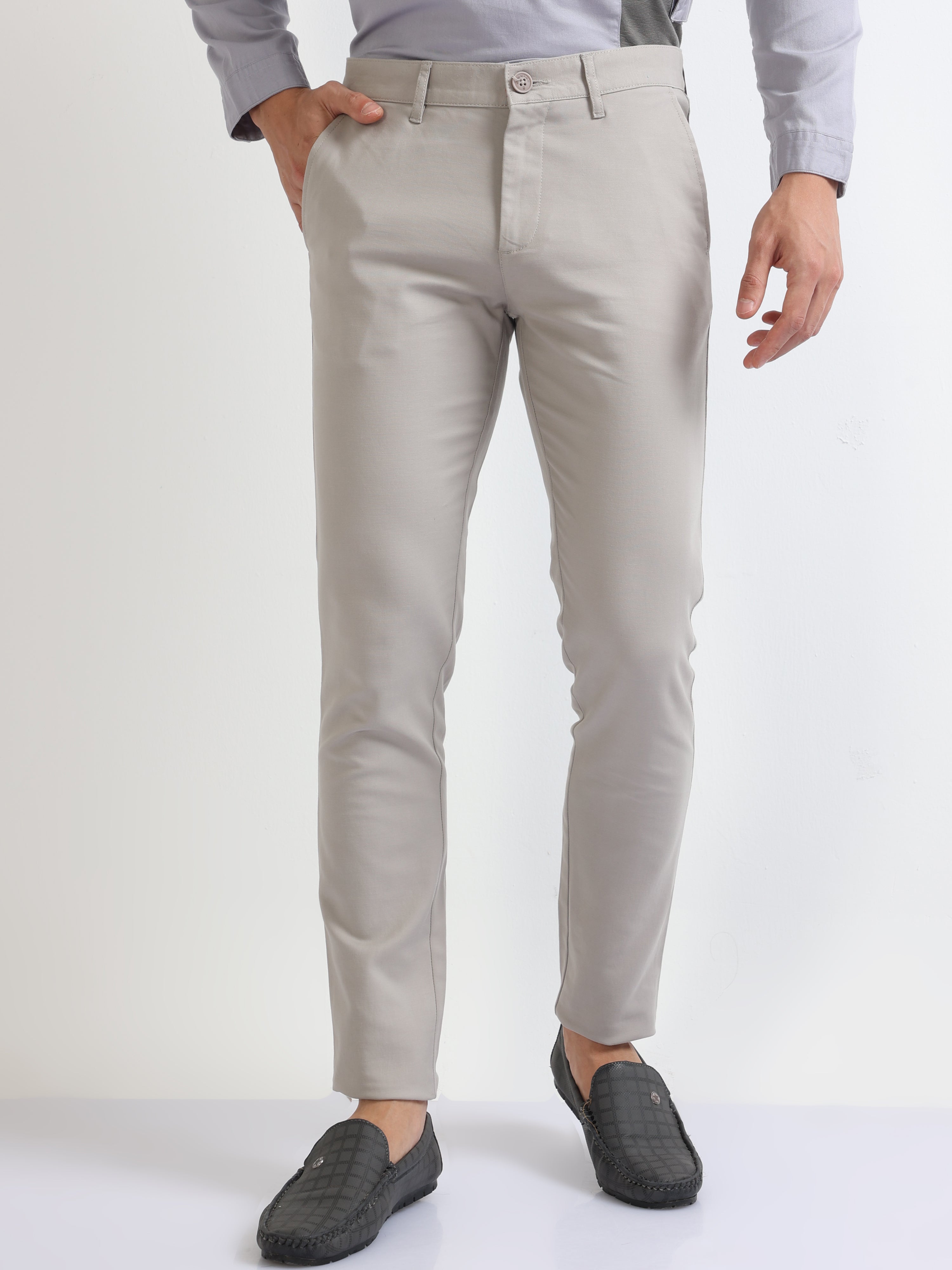 Buy Pigeon Blue Trousers & Pants for Men by INDIAN TERRAIN Online | Ajio.com