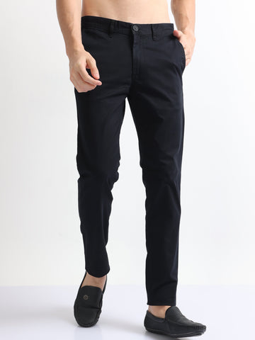 Casual Wear Plain Men Black Cotton Trousers, Size: 30-36 at Rs 340 in  Bulandshahr
