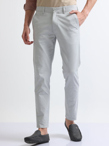 Check Twill Trousers in Sand - Men