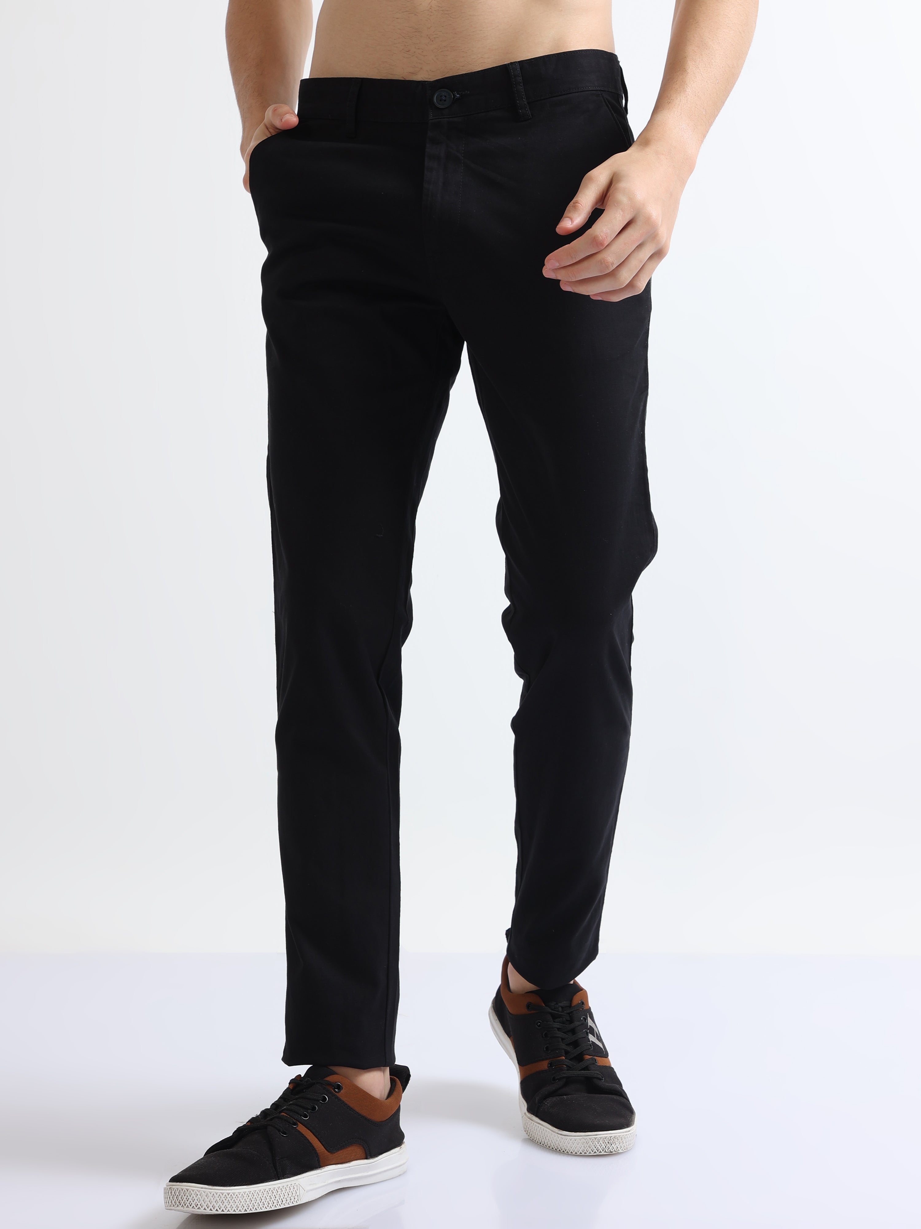 Mango Man Slim-fit Cotton Trousers Tobacco Brown | ModeSens