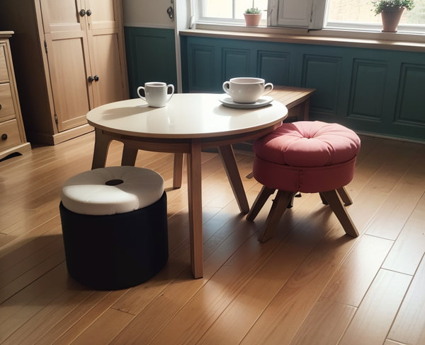 Small side table on casters