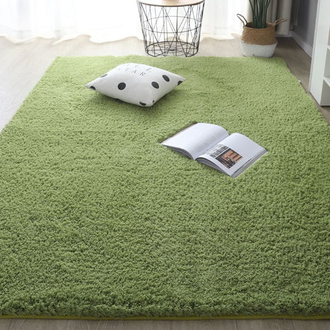 Tapis shaggy vert pour offrir en cadeau à noël