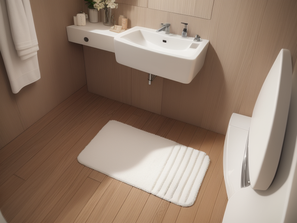 White bath mat