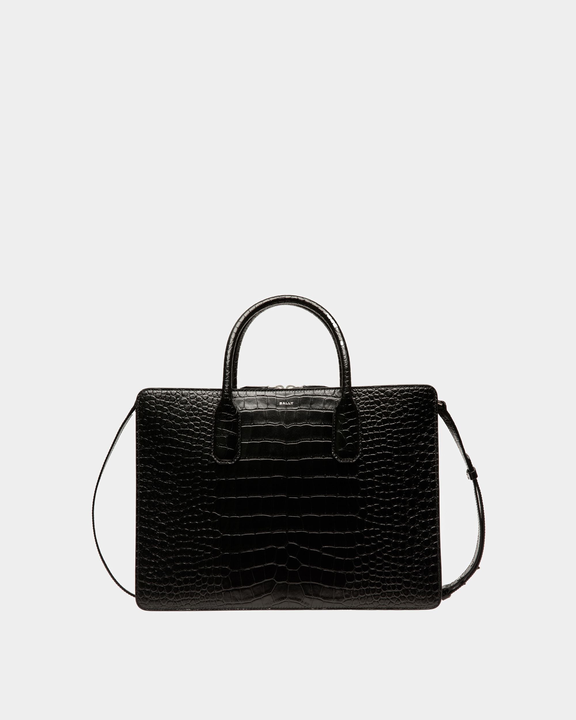 Busy | Men's Business Bag | Black Leather | Bally | Still Life Front