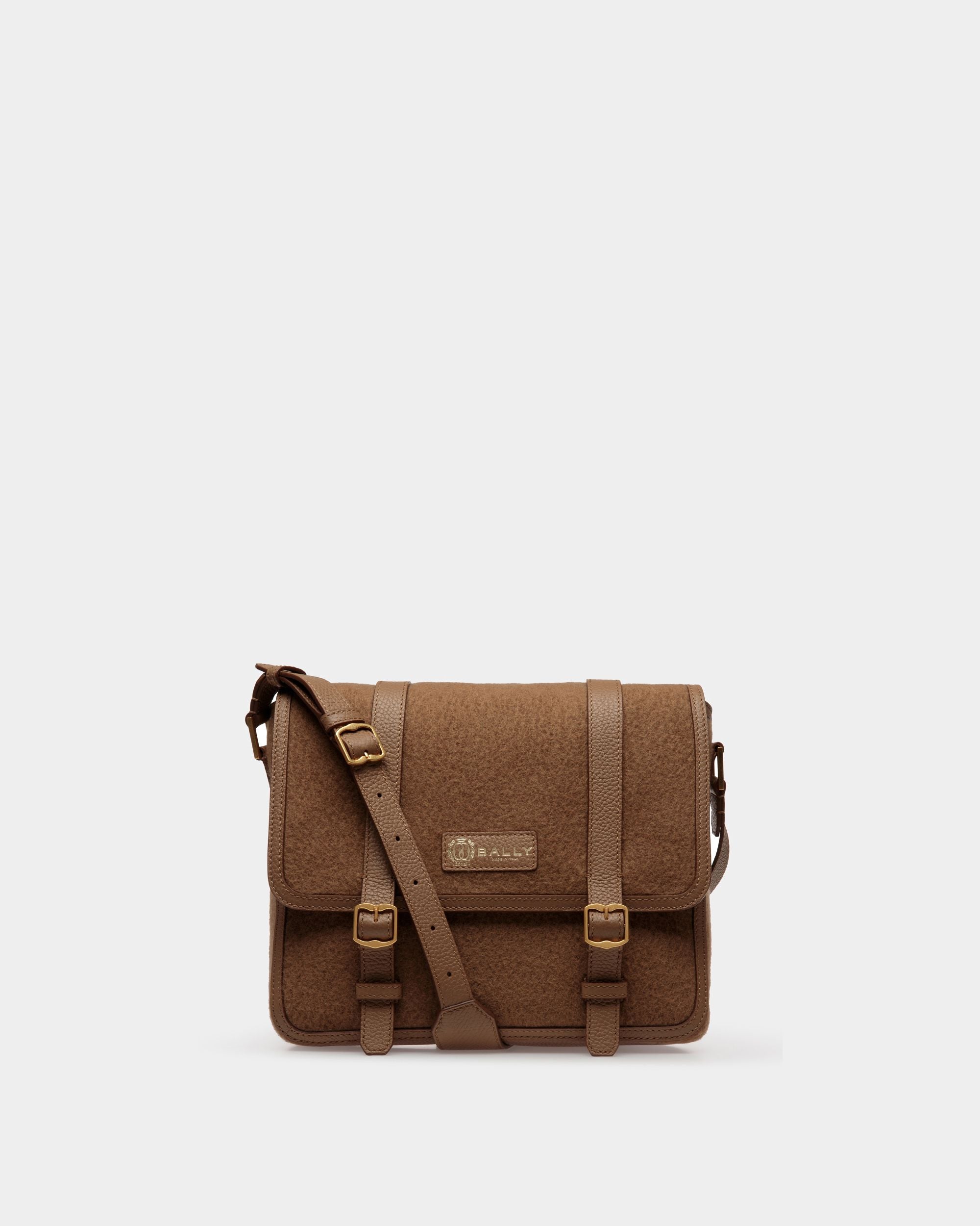 Chas | Men's Shoulder Bags | Camel Fabric And Leather | Bally | Still Life Front