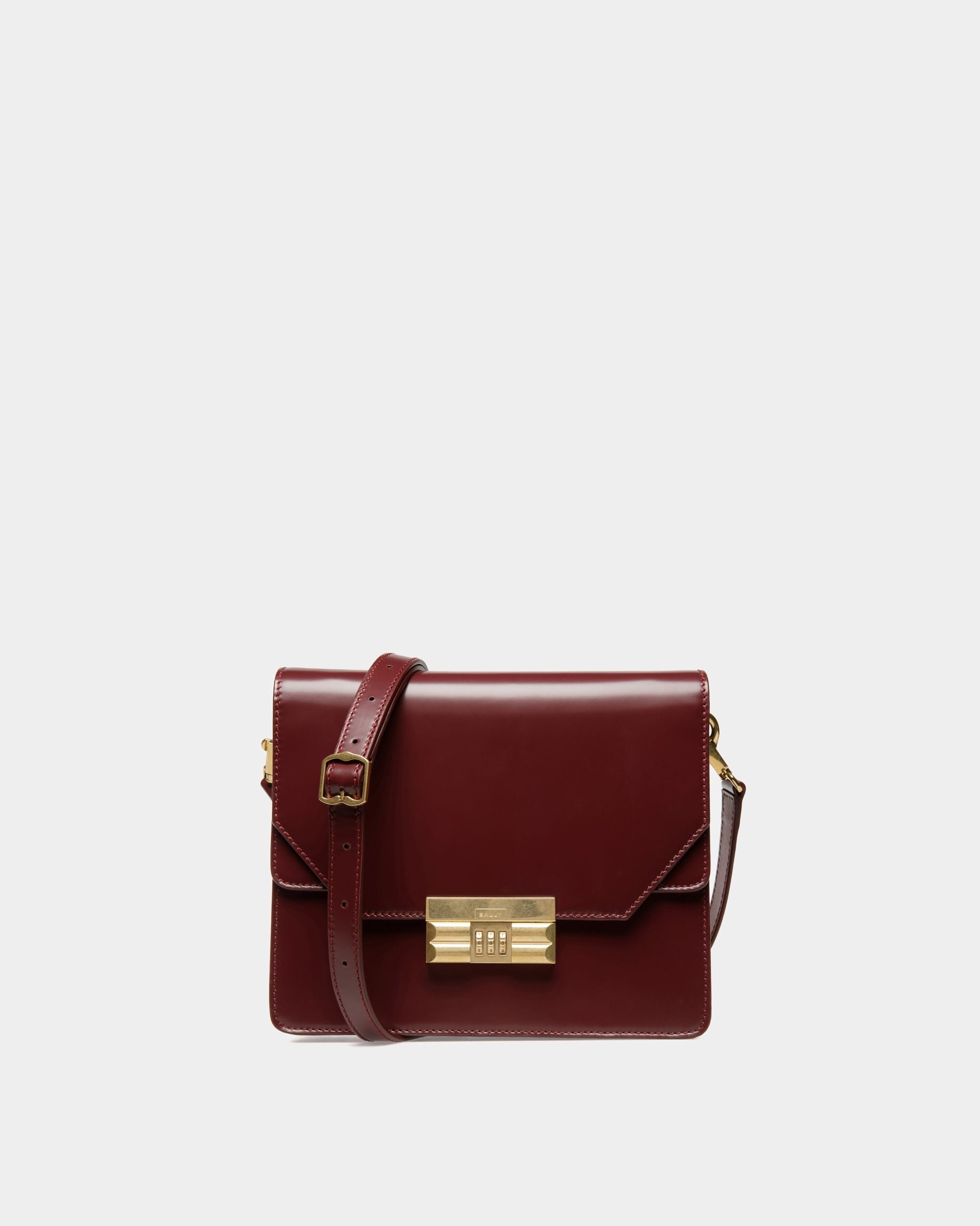 Busy Crossbody | Men's Crossbody | Burgundy Leather | Bally | Still Life Front