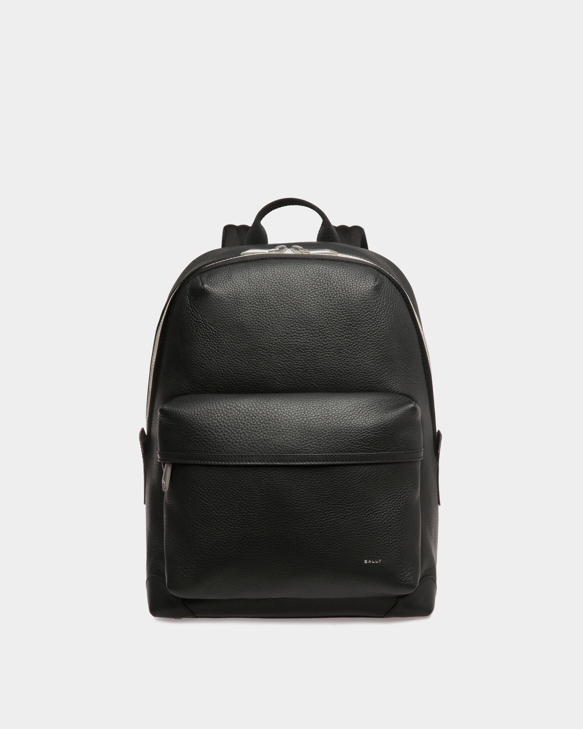 Bord Trecky | Men's Backpack | Black Leather | Bally | Still Life Front