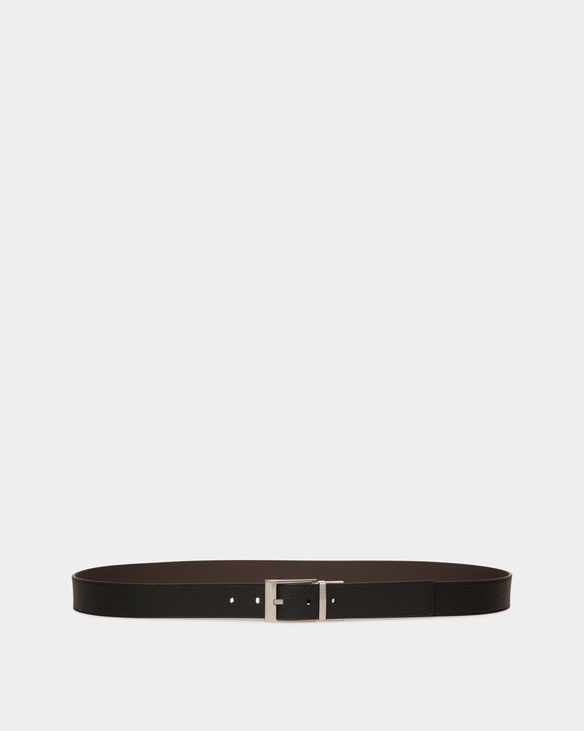 Shiffie 35 | Men's Adjustable And Reversible Belt | Brown And Black Leather | Bally | Still Life Front