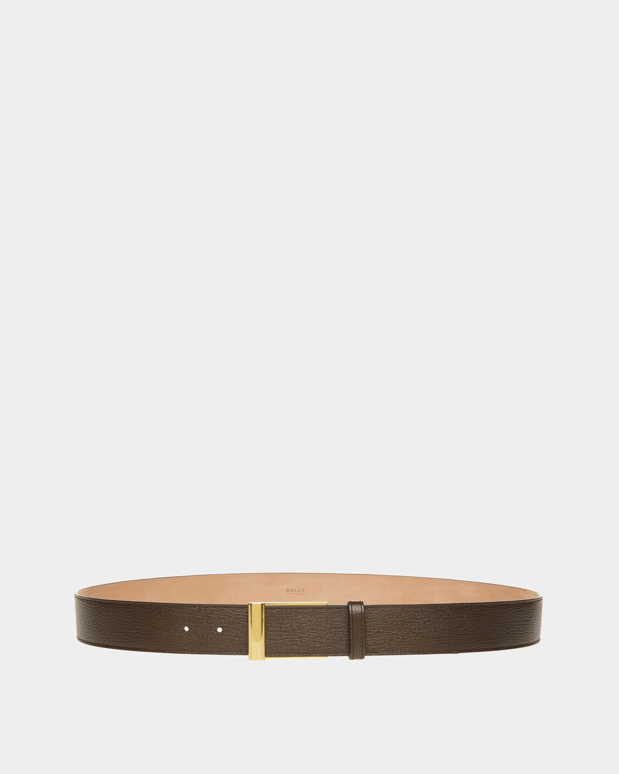 Outline 35mm | Men's Fixed Belt | Brown Leather | Bally | Still Life Front