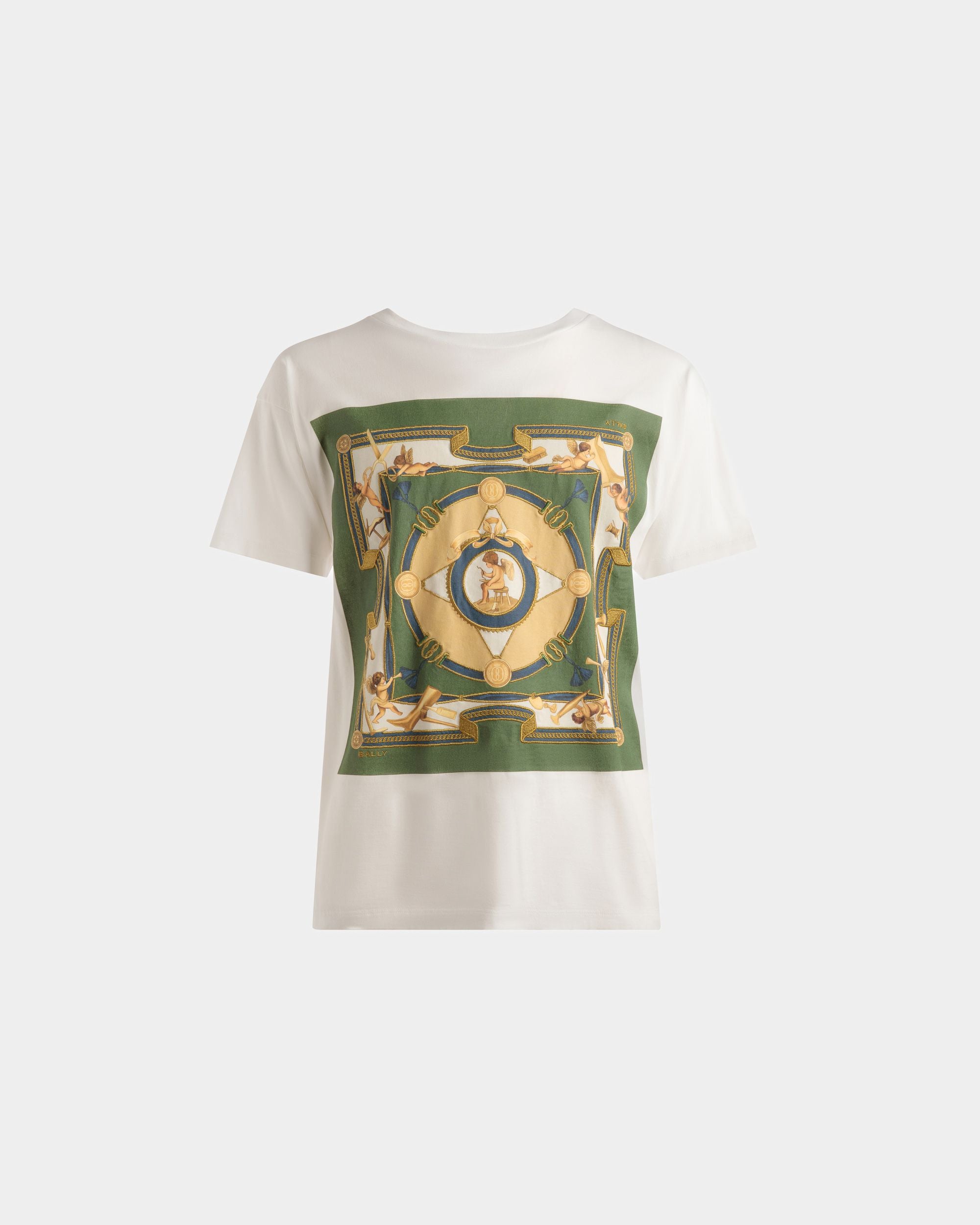 Printed T-Shirt | Men's T-Shirt | White Cotton | Bally | Still Life Front