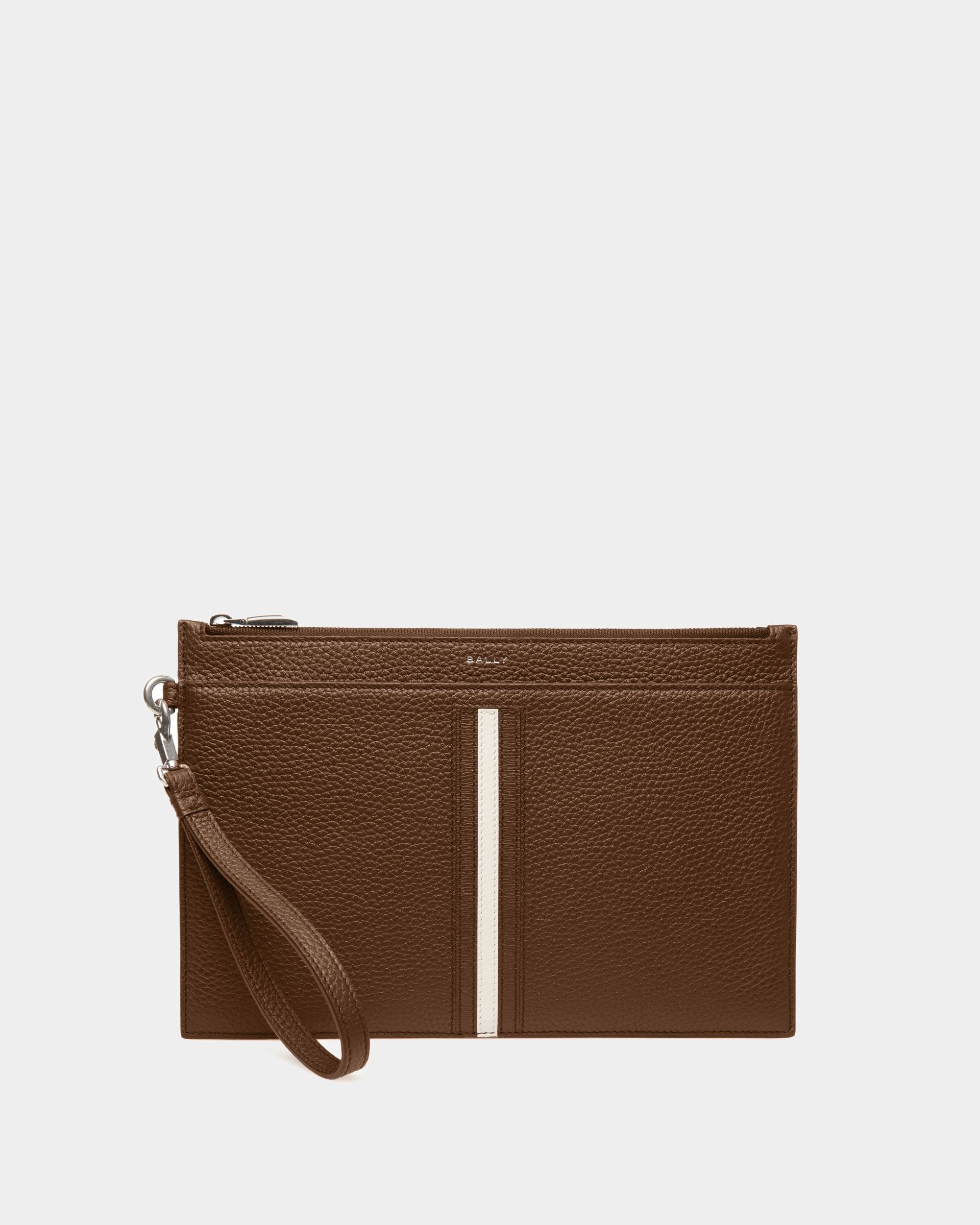 Ribbon Necessaire | Men's Wallet | Brown Leather | Bally | Still Life Front