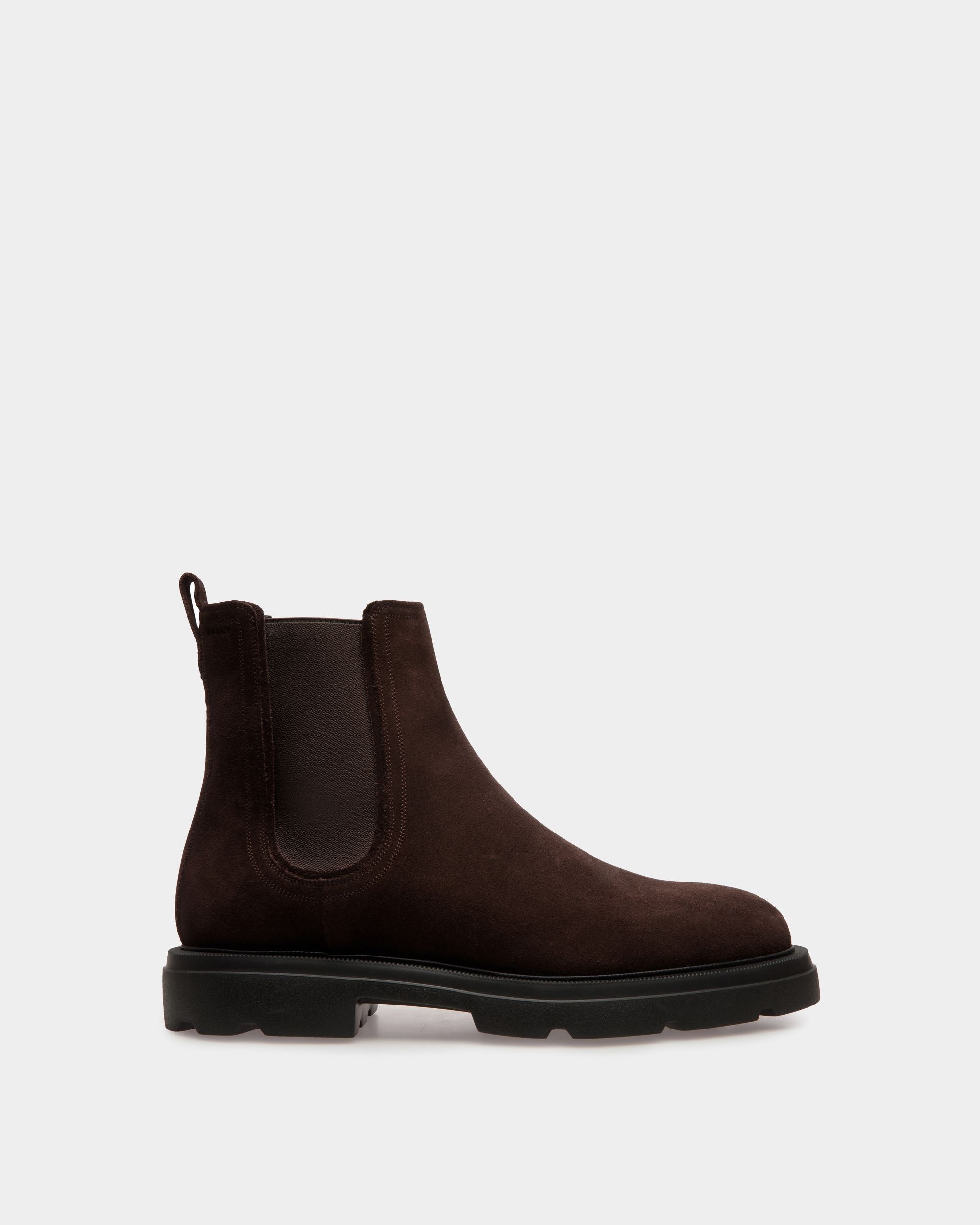 Men's Zurich Booties In Brown Suede | Bally | Still Life Side